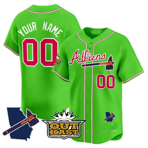 Custom Atlanta Braves Atliens Vapor Premier Limited V2 ¨C All Stitched Baseball Jersey baseball jersey product view 3