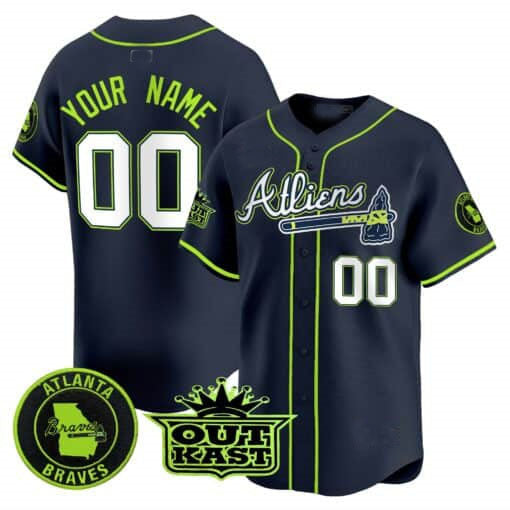 Custom Atlanta Braves Atliens Vapor Premier Limited ¨C All Stitched Baseball Jersey baseball jersey product view 1