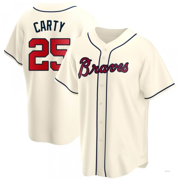 Atlanta Braves #25 Rico Carty Cream Alternate Jersey Stitches Baseball Jerseys baseball jersey product view 1