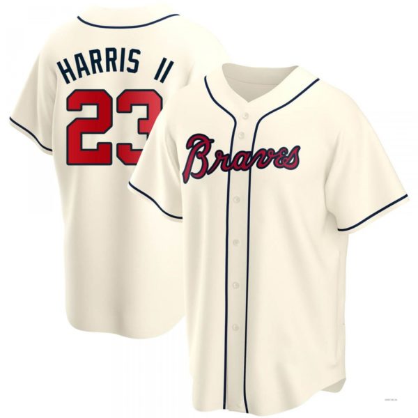 Atlanta Braves #23 Michael Harris II Cream Alternate Jersey Stitches Baseball Jerseys baseball jersey product view 1