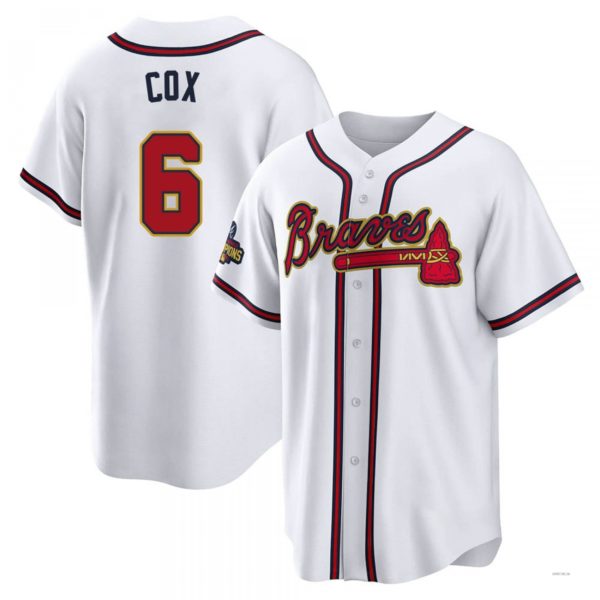 Atlanta Braves #6 Bobby Cox Gold White 2022 Program Jersey Stitches Baseball Jerseys baseball jersey product view 1