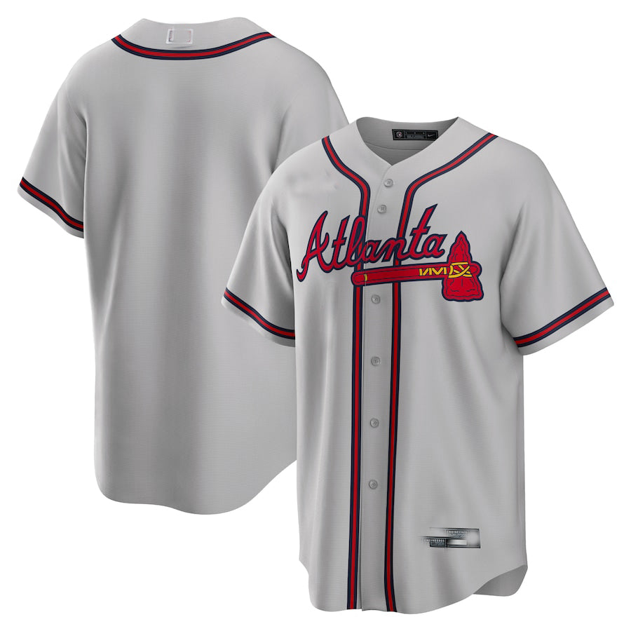 Atlanta Braves Gray Road Replica Team Jersey Stitches Baseball Jerseys baseball jersey product view 1