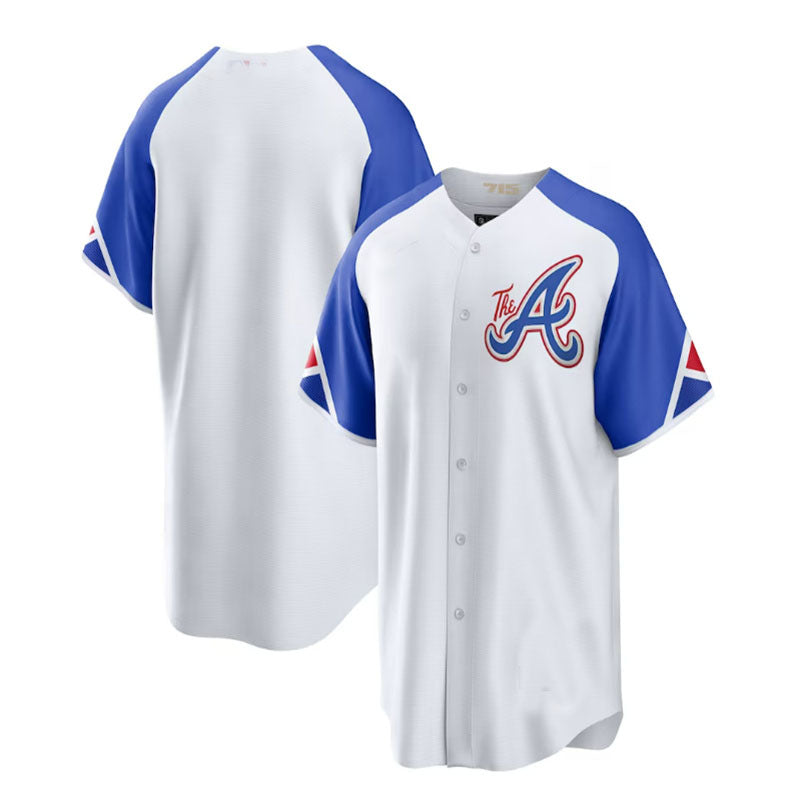 Atlanta Braves White 2023 City Connect Authentic Player Jersey Stitches Baseball Jerseys baseball jersey product view 1