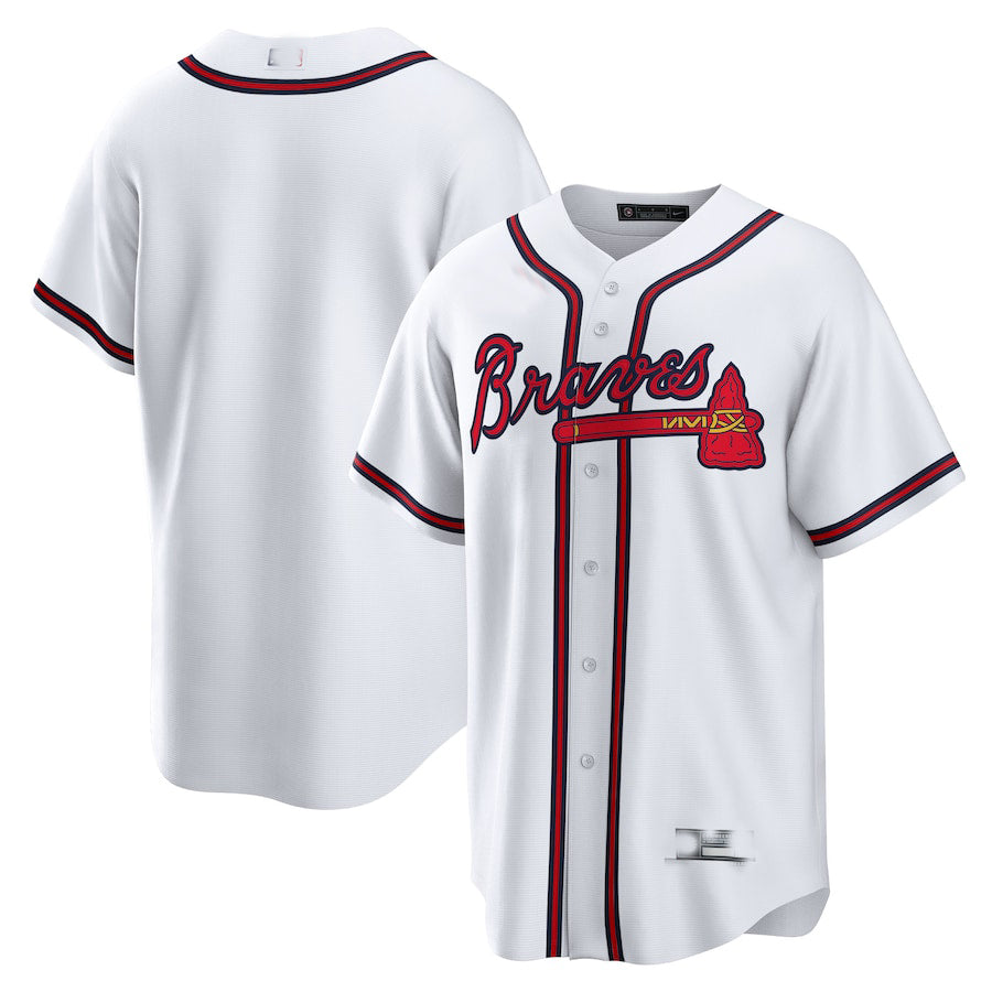 Atlanta Braves White Home Blank Replica Jersey Stitches Baseball Jerseys baseball jersey product view 1