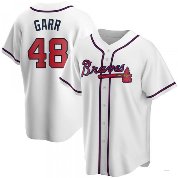 Atlanta Braves #48 Ralph Garr White Home Jersey Stitches Baseball Jerseys baseball jersey product view 1