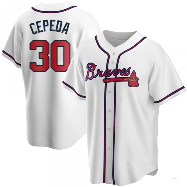Atlanta Braves #30 Orlando Cepeda White Home Jersey Stitches Baseball Jerseys baseball jersey product view 1