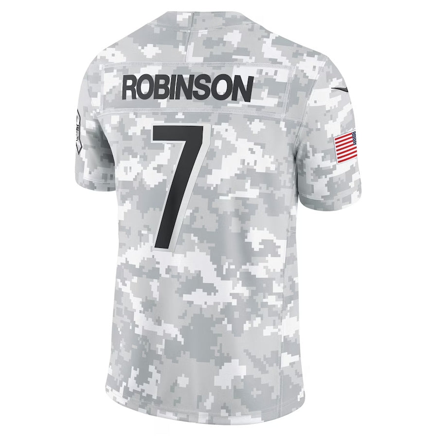 A.Falcons #7 Bijan Robinson Arctic Camo Salute to Service Player Limited Stitched American Football Jerseys football jersey product view 1