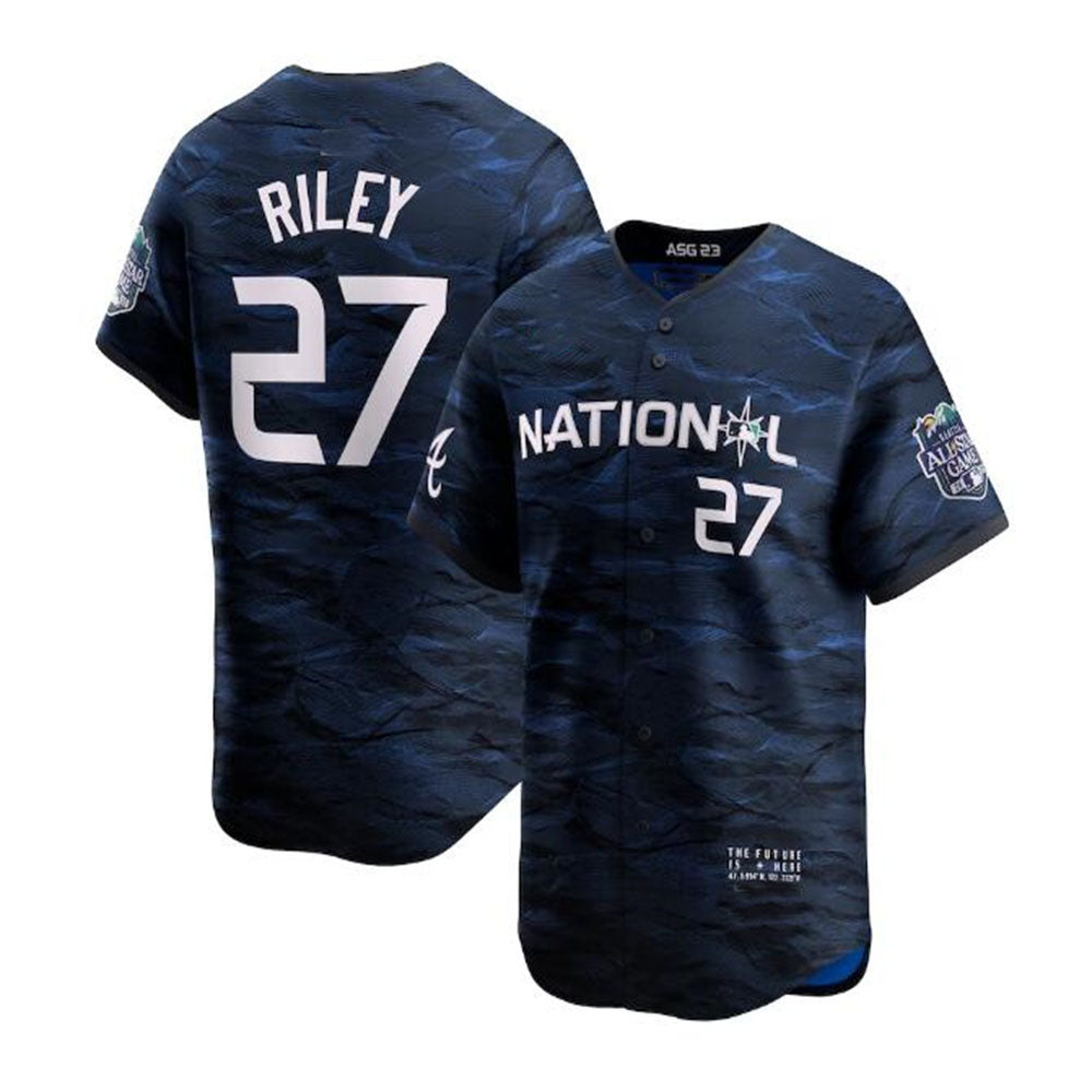 #27 Austin Riley National League 2023 All-Star Game Limited Player Jersey - RoyalBaseball Jerseys baseball jersey product view 1