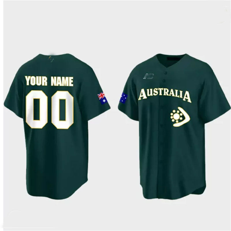 Custom 2023 World Baseball Classic Jersey ¨C Green Stitches Baseball Jerseys baseball jersey product view 1