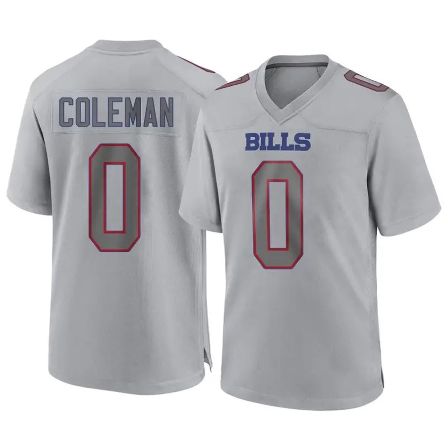 B.Bills #0 Keon Coleman Player Gray Game Football Jerseys football jersey product view 1
