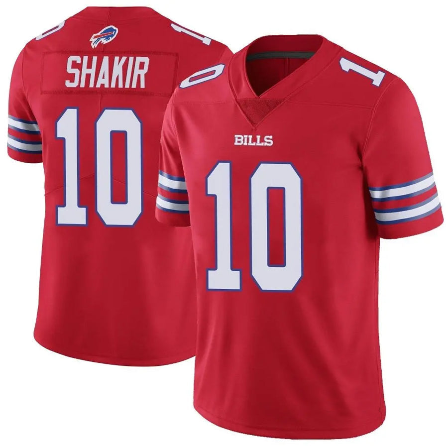 B.Bills #10 Khalil Shakir Player Vapor F.U.S.E. Limited Red Football Jerseys football jersey product view 1