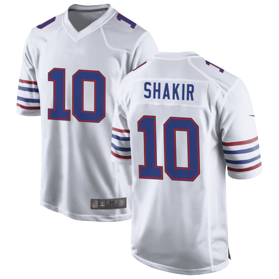 B.Bills #10 Khalil Shakir Player White Game Football Jerseys football jersey product view 1
