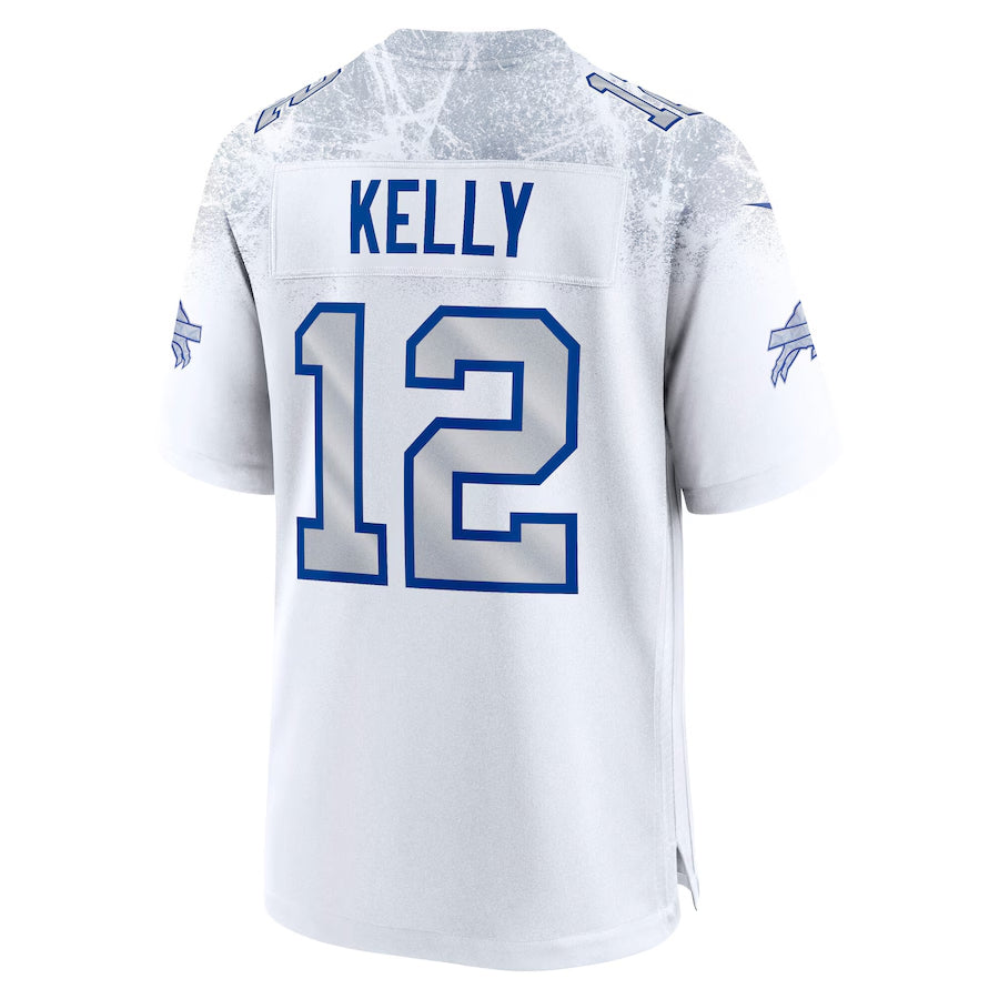 B.Bills #12 Jim Kelly Player White Rivalries Collection Game Football Jerseys football jersey product view 1