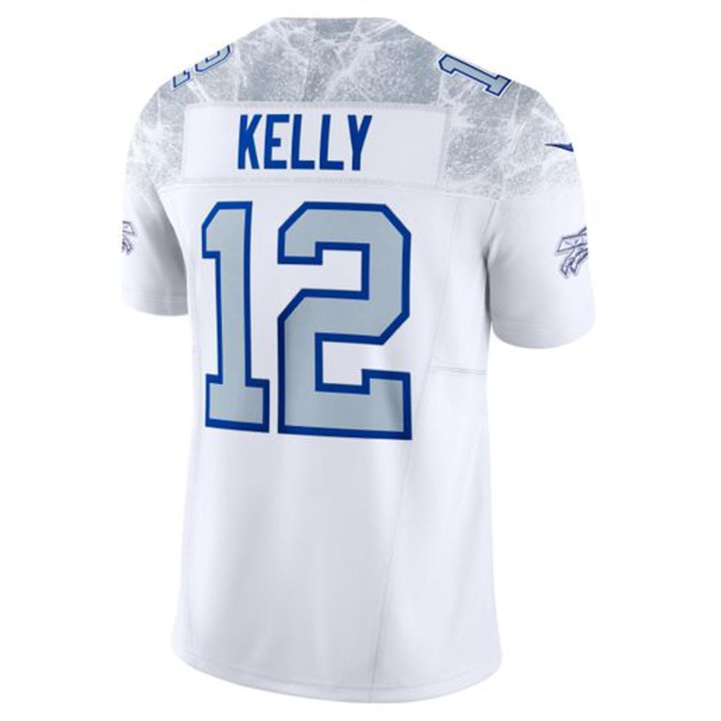 B.Bills #12 Jim Kelly Player White Rivalries Collection Limited Football Jerseys football jersey product view 1