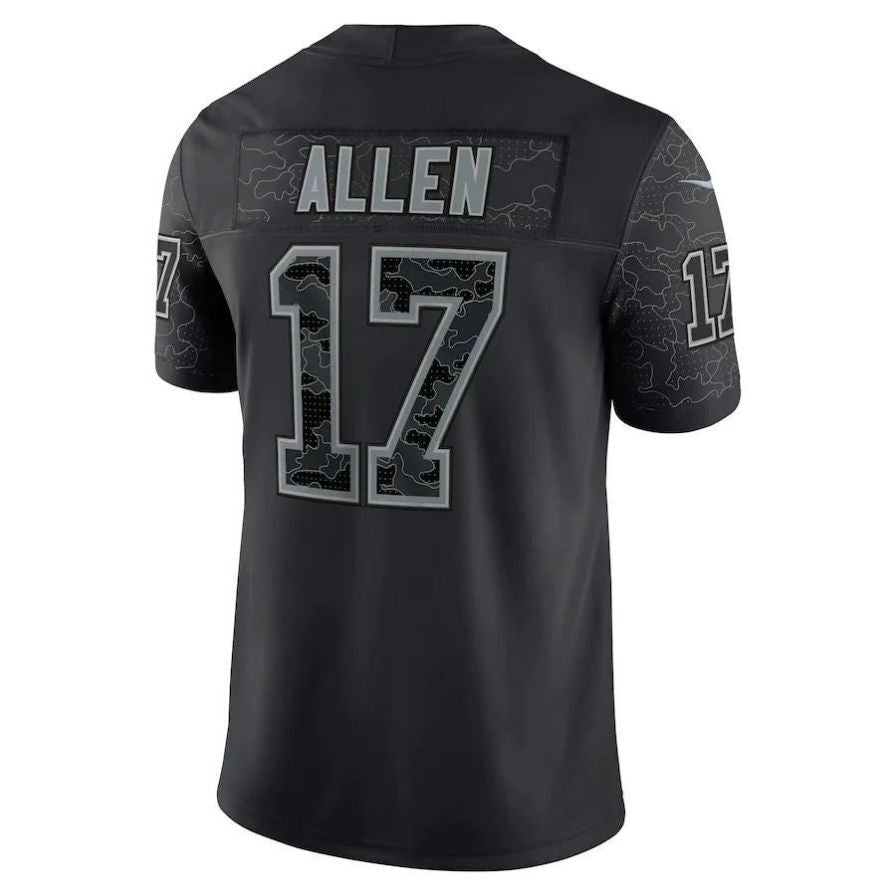 B.Bills #17 Josh Allen Black Player RFLCTV Limited Football Jerseys football jersey product view 1