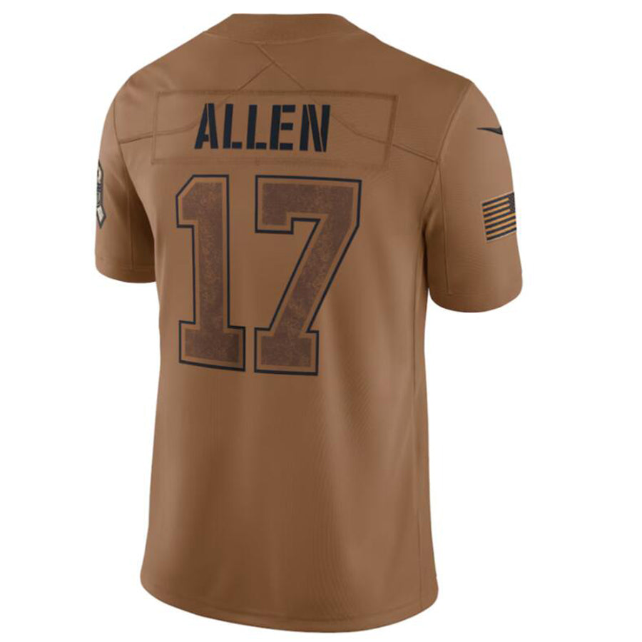 B.Bills #17 Josh Allen Player Brown Salute To Service Limited Jersey American Stitched Football Jerseys football jersey product view 1