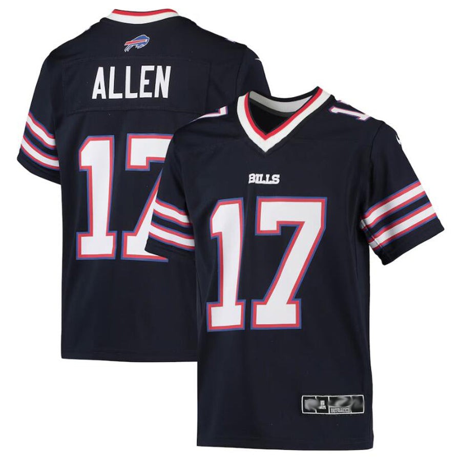 B.Bills #17 Josh Allen Player Navy Inverted Team Game Football Jerseys football jersey product view 1