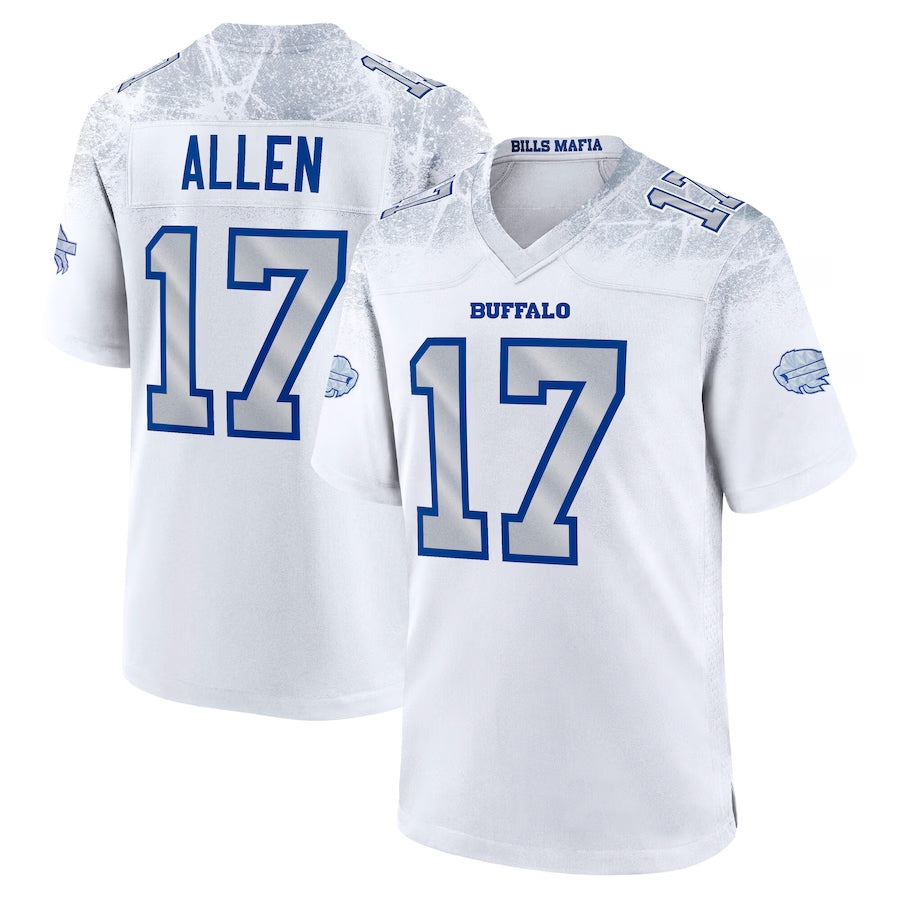 B.Bills #17 Josh Allen Player White Rivalries Collection Game Football Jerseys football jersey product view 2