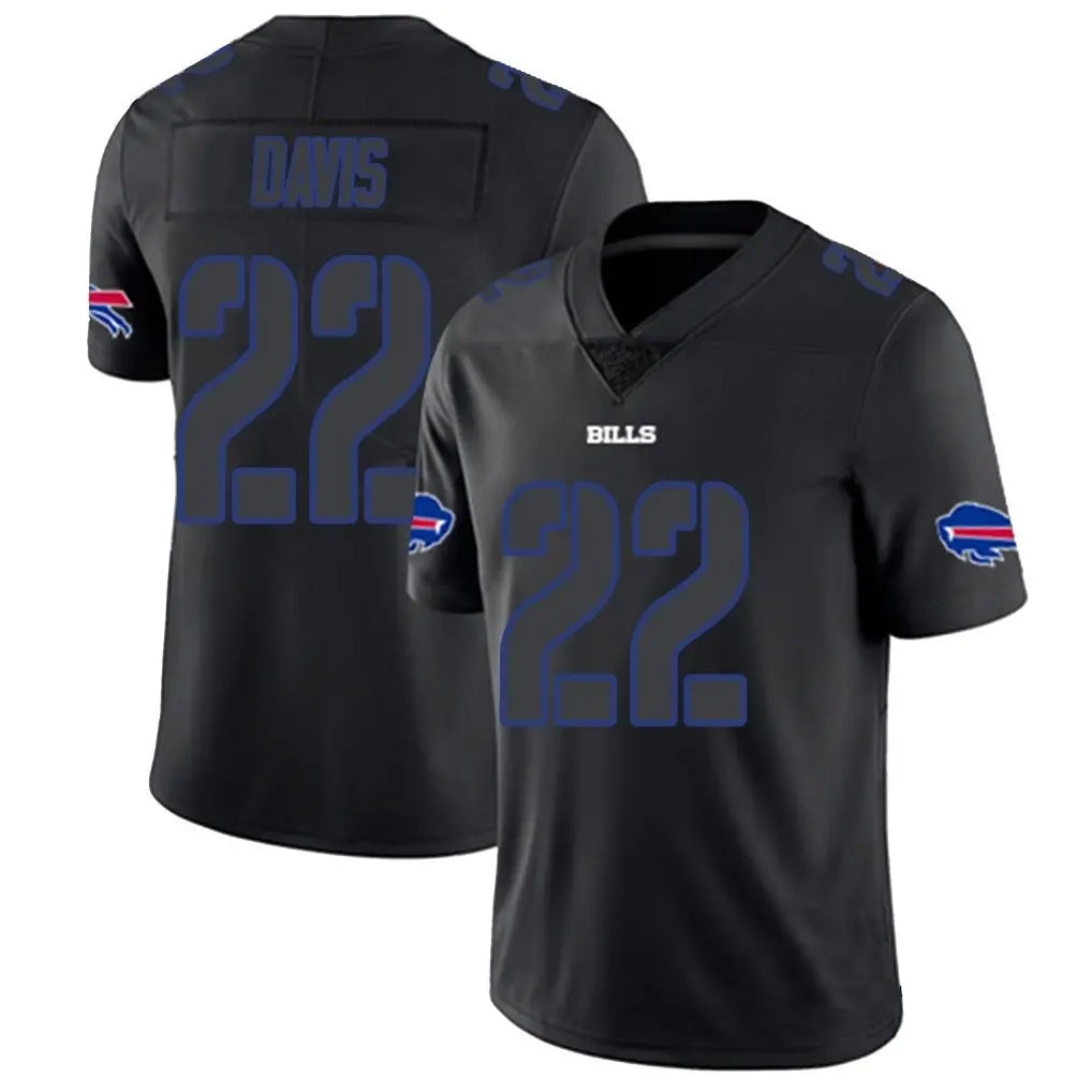 B.Bills #22 Ray Davis Player Limited Black Impact Football Jerseys football jersey product view 1