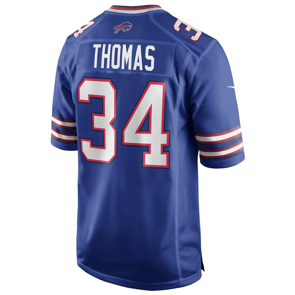 B.Bills #34 Thurman Thomas Player Royal Home Game Football Jerseys football jersey product view 1