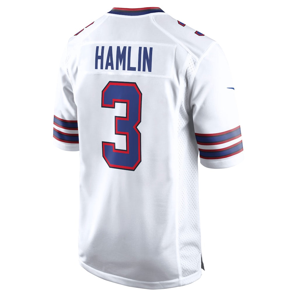 B.Bills #3 Damar Hamlin Player White Home Game Football Jerseys football jersey product view 1