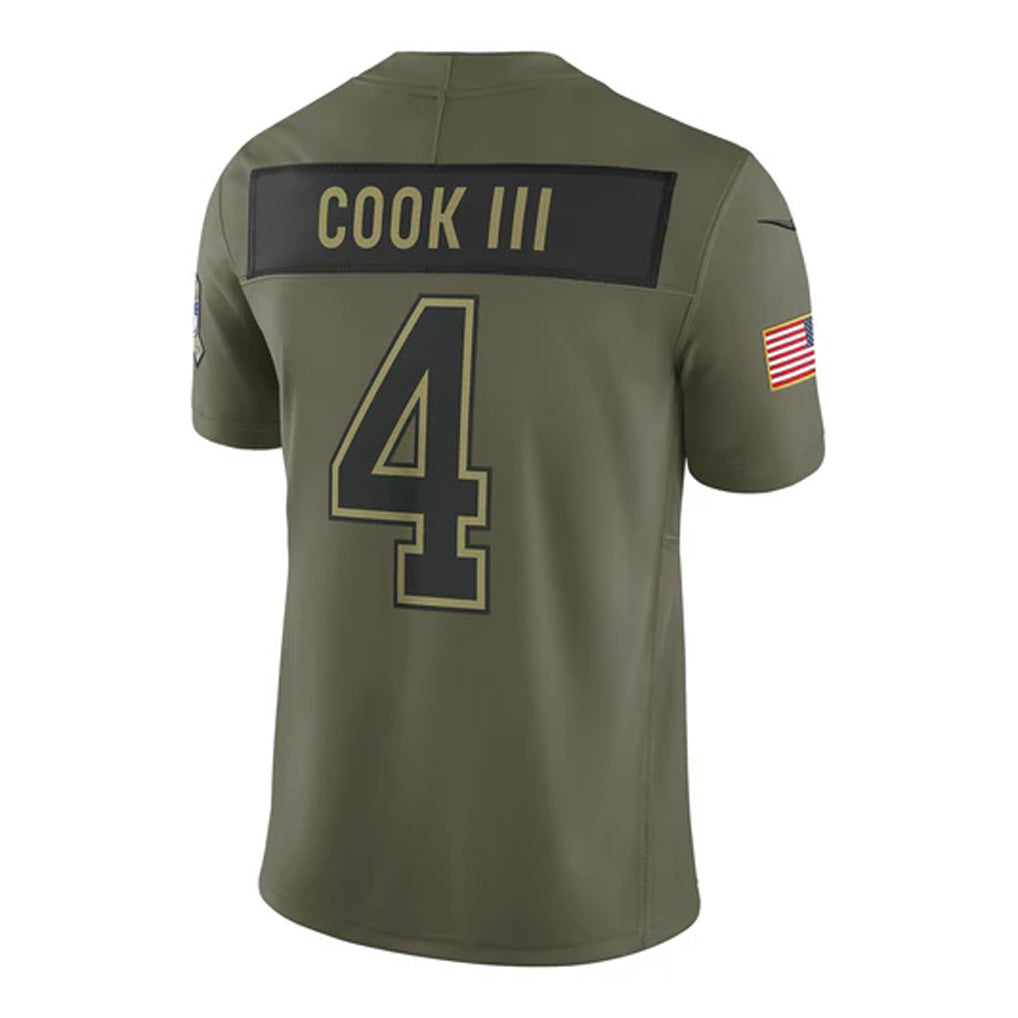 B.Bills #4 James Cook III Player Salute to Service Vapor F.U.S.E. Limited Football Jerseys football jersey product view 1