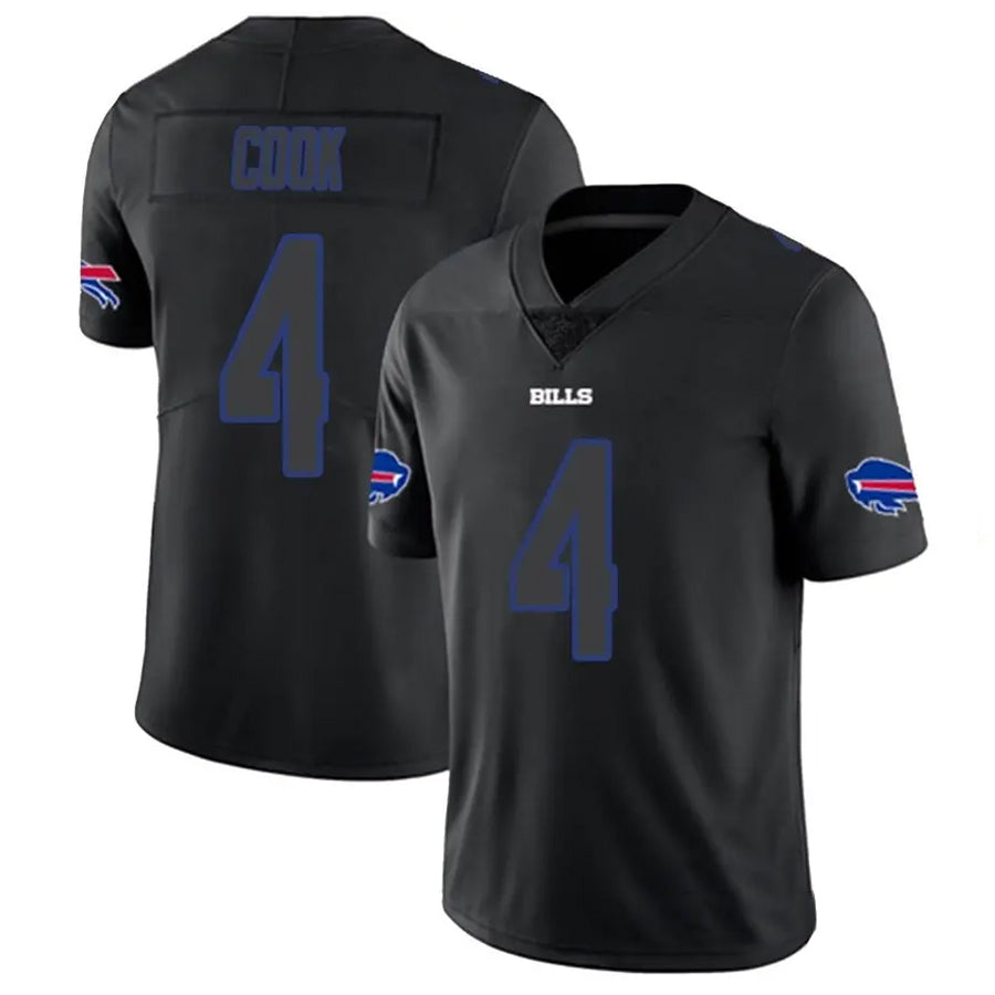 B.Bills #4 James Cook Player Black Limited Football Jerseys football jersey product view 1