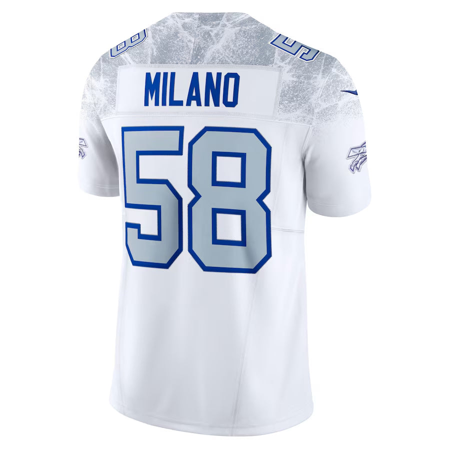 B.Bills #58 Matt Milano Player White Rivalries Collection Vapor Limited Football Jerseys football jersey product view 1