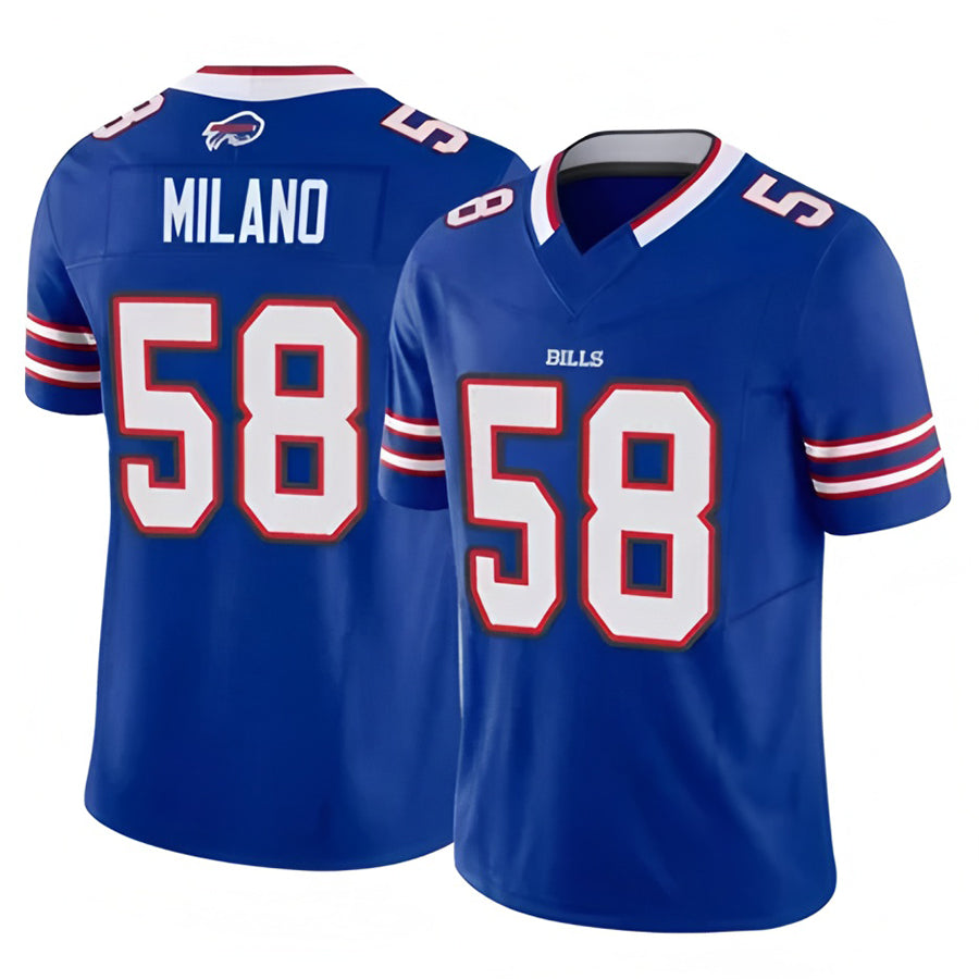 B.Bills #58 Matt Milano Player Vapor F.U.S.E. Limited Royal Football Jerseys football jersey product view 1