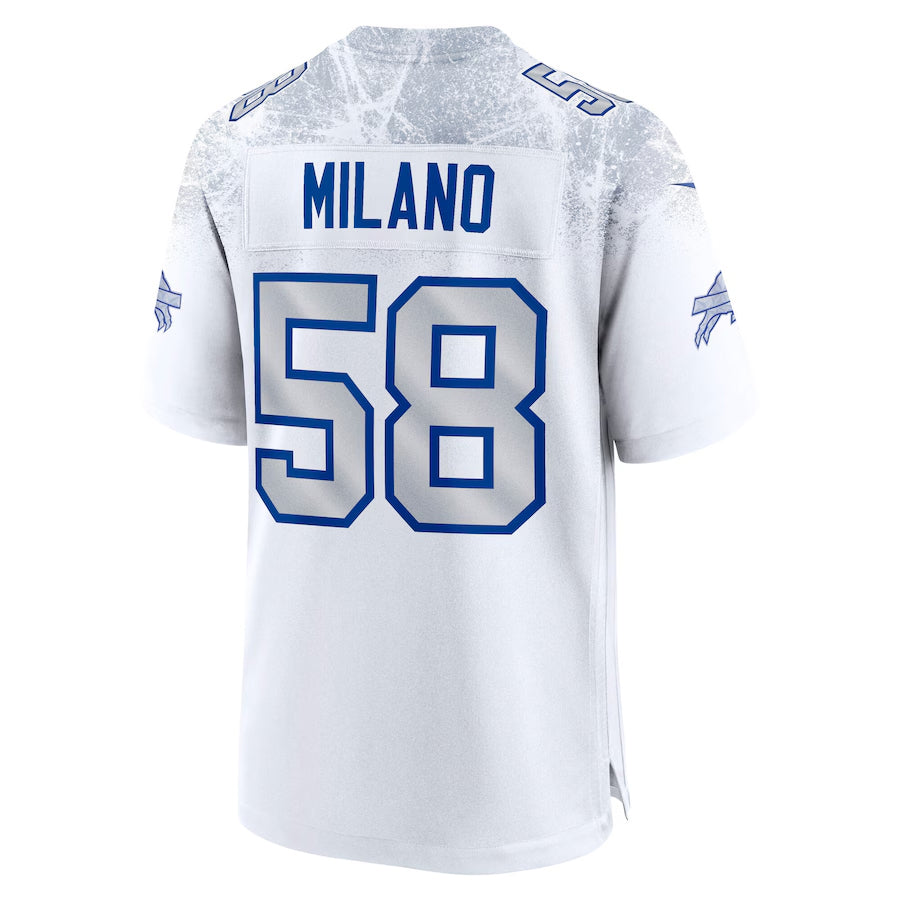 B.Bills #58 Matt Milano Player White Rivalries Collection Game Football Jerseys football jersey product view 1
