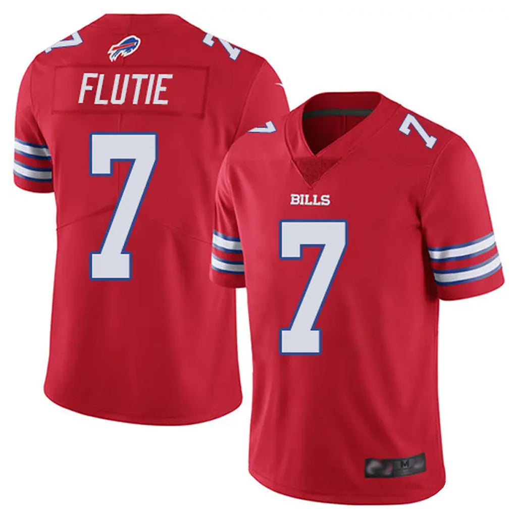 B.Bills #7 Doug Flutie Player Red Vapor Limited Football Jerseys football jersey product view 1