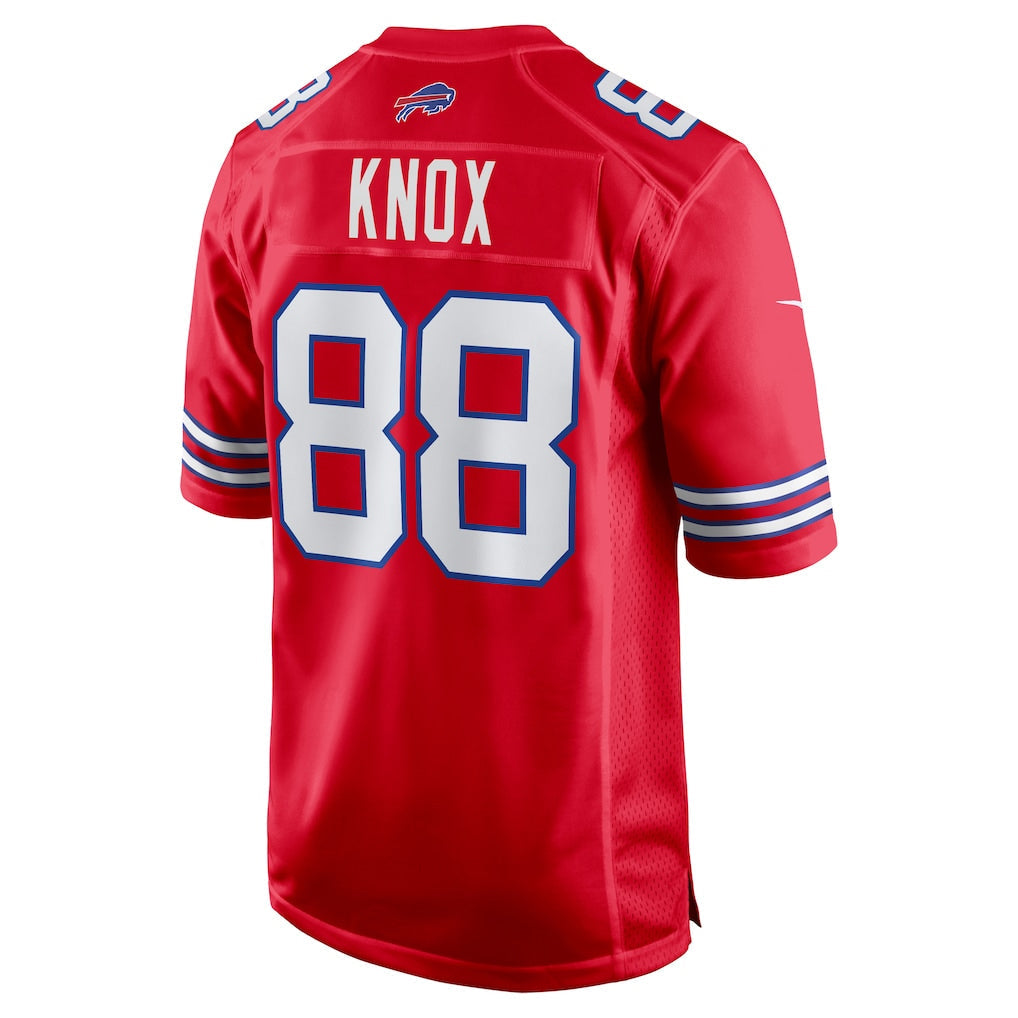 B.Bills #88 Dawson Knox Player Red Home Game Football Jerseys football jersey product view 1