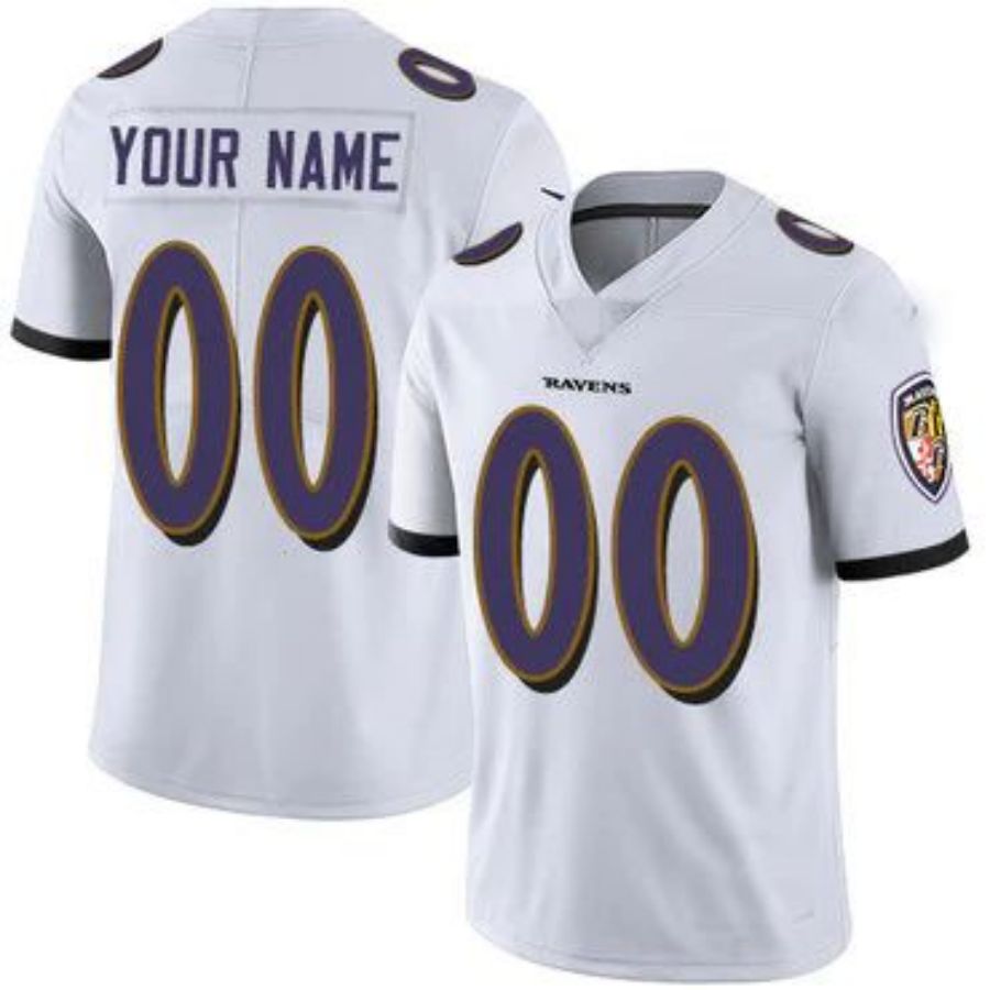 Custom B.Ravens White Vapor Untouchable Limited Jersey -Stitched Football Jerseys football jersey product view 1