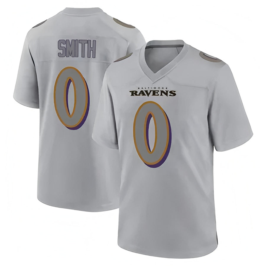 B.Ravens #0 Roquan Smith Player Color Rush Vapor Untouchable Gray Football Jerseys football jersey product view 1