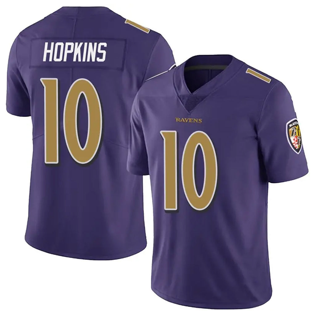 B.Ravens #10 DeAndre Hopkins Player Purple Vapor Limited Football Jerseys football jersey product view 1