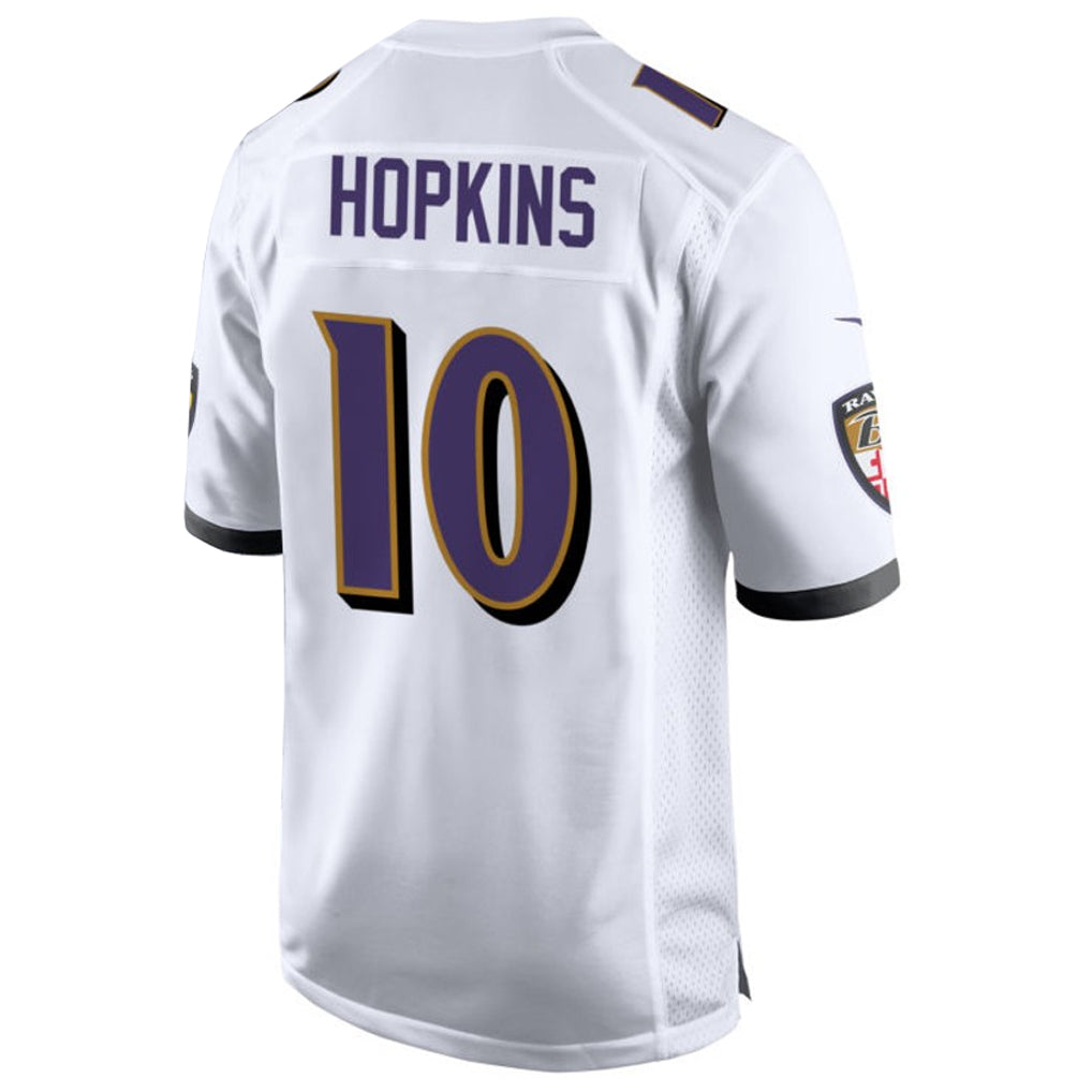B.Ravens #10 DeAndre Hopkins Player White Home Game Football Jerseys football jersey product view 1