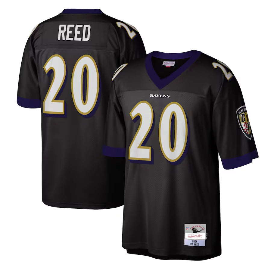 B.Ravens #20 Ed Reed Player Black Legacy Replica Football Jerseys football jersey product view 1
