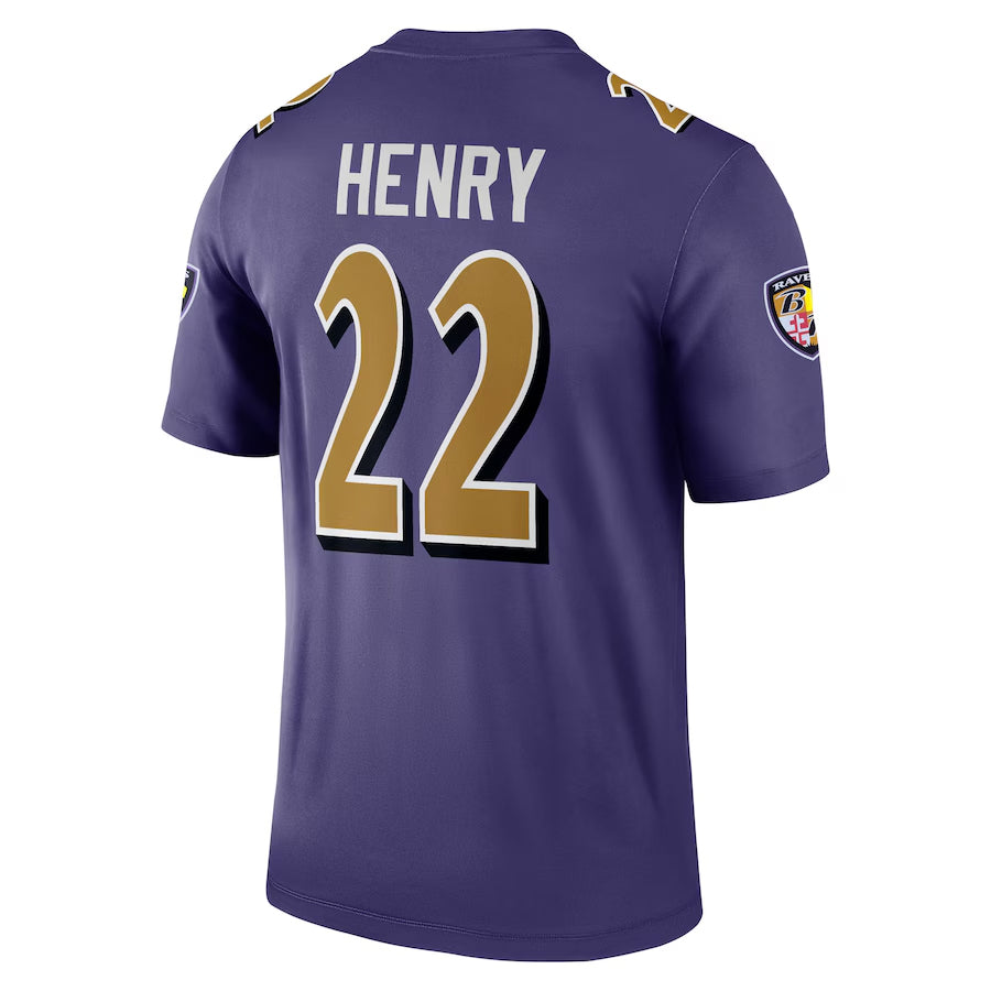 B.Ravens #22 Derrick Henry Player Purple Legend Performance Football Jerseys football jersey product view 1