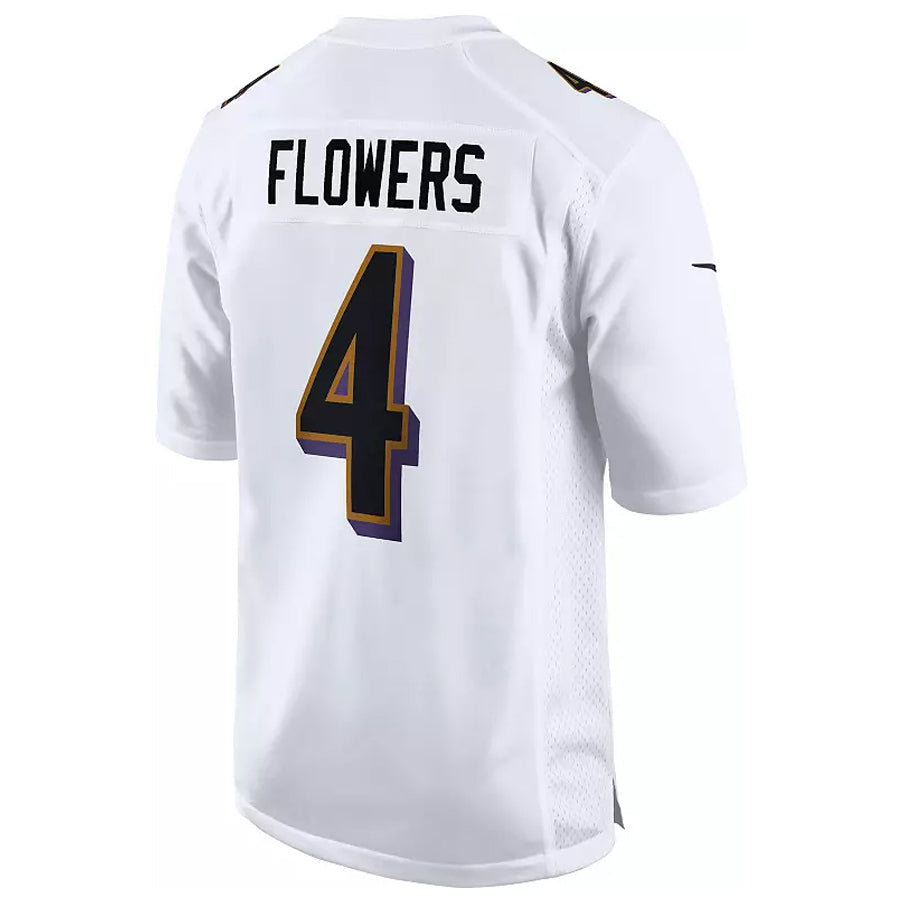 B.Ravens #4 Zay Flowers Player Fashion White Game Football Jerseys football jersey product view 1