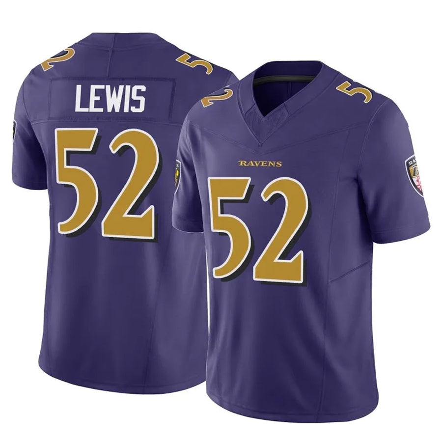 B.Ravens #52 Ray Lewis Player Vapor F.U.S.E. Limited Purple Football Jerseys football jersey product view 1