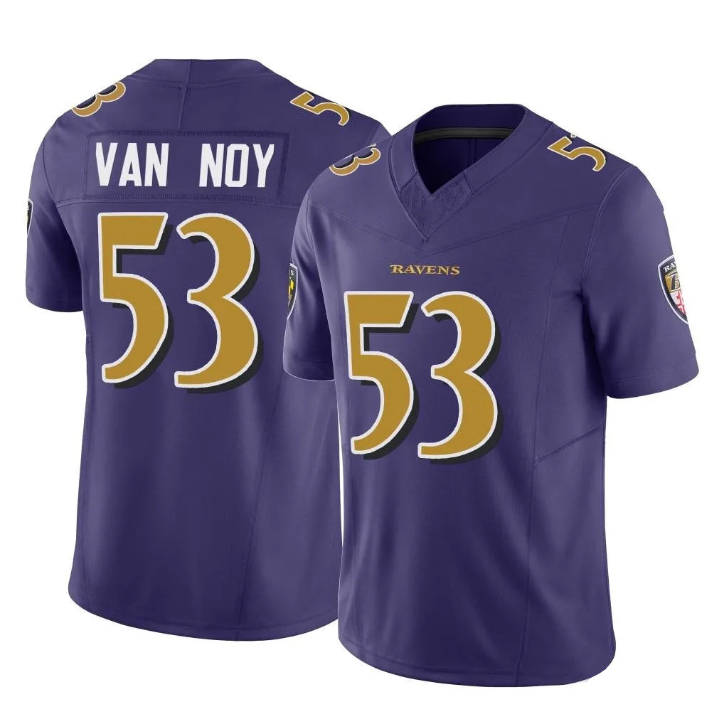 B.Ravens #53 Kyle Van Noy Player Purple Vapor F.U.S.E. Limited Football Jerseys football jersey product view 1