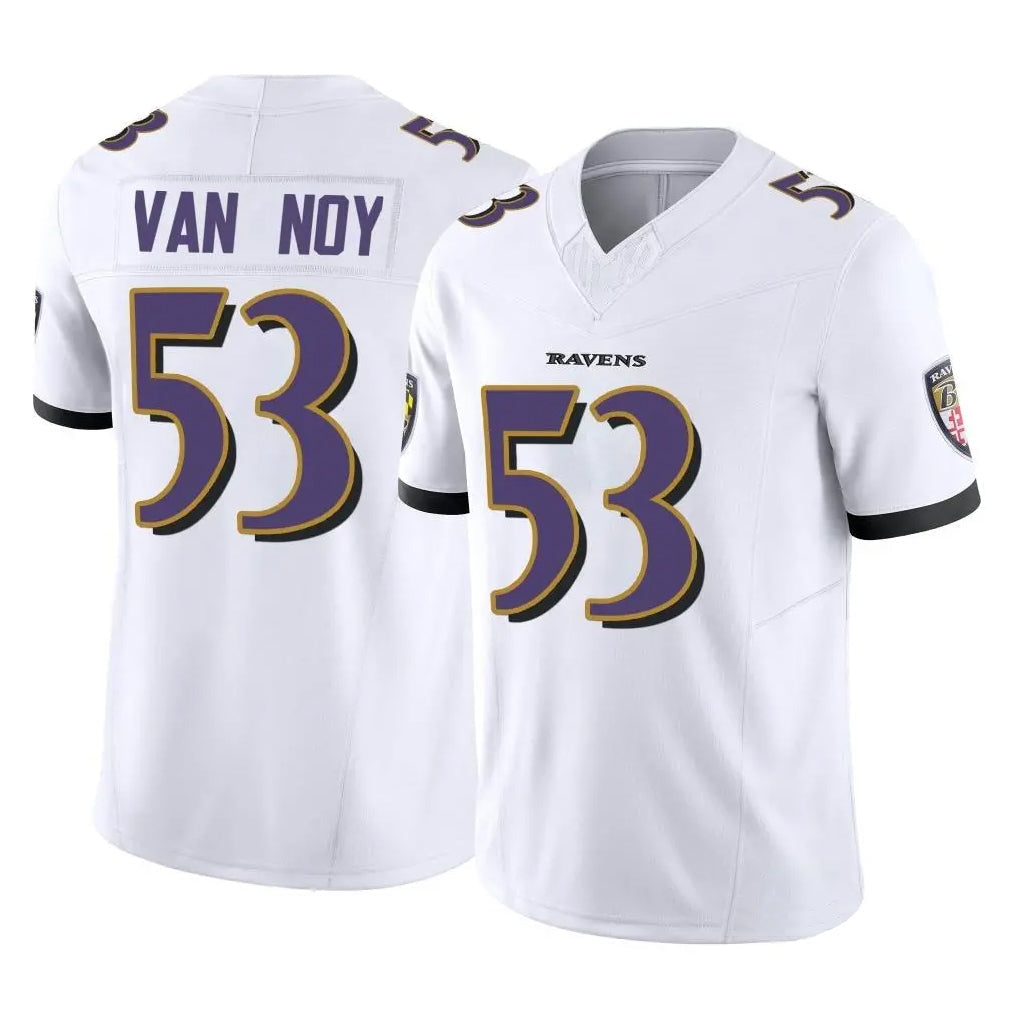 B.Ravens #53 Kyle Van Noy Player White Vapor F.U.S.E. Limited Football Jerseys football jersey product view 1