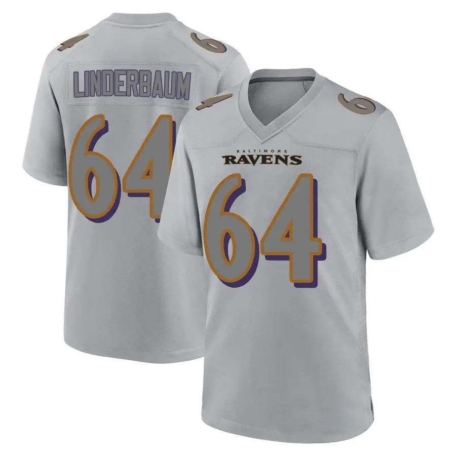 B.Ravens #64 Tyler Linderbaum Player Color Rush Vapor Untouchable Gray Football Jerseys football jersey product view 1