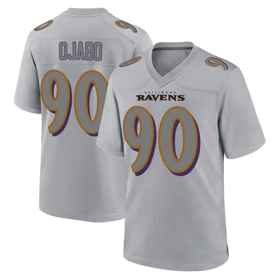B.Ravens #90 David Ojabo Player Gray Legend Replica Football Jerseys football jersey product view 1