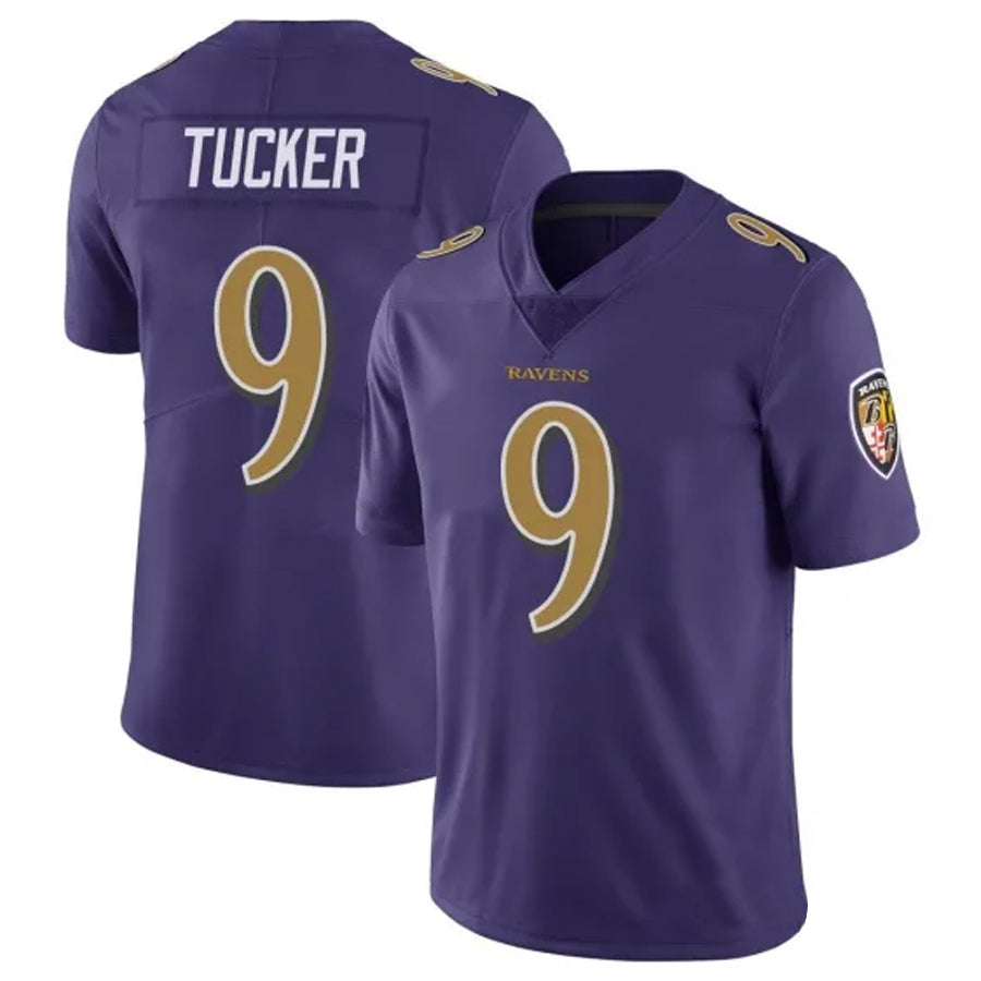 B.Ravens #9 Justin Tucker Player Purple Limited Game Football Jerseys football jersey product view 1