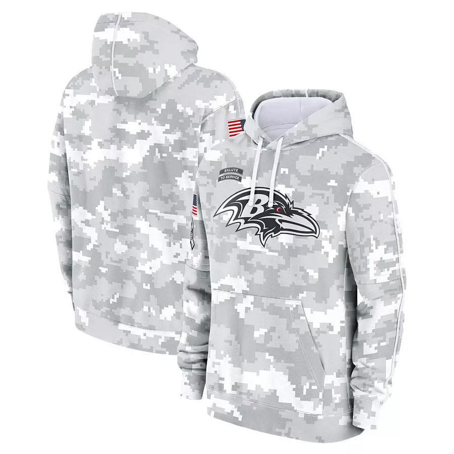 B.Ravens Player Military Hoodie Arctic Camo Salute To Service Football Jerseys football jersey product view 1