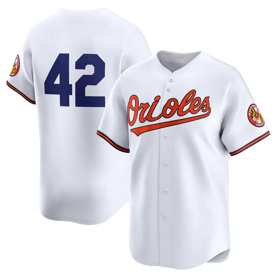 Baltimore Orioles 2024 #42 Jackie Robinson Day Home Limited Jersey ¨C White Stitches Baseball Jerseys baseball jersey product view 1