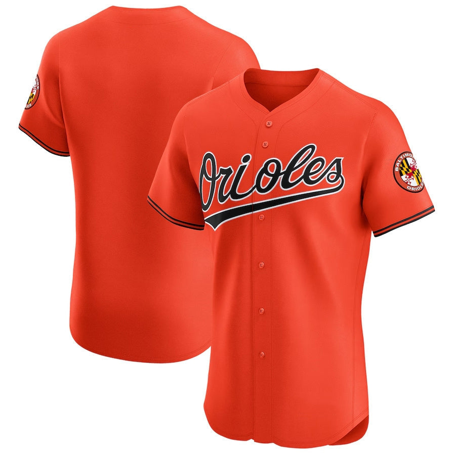 Baltimore Orioles Alternate Vapor Premier Elite Patch Jersey - Orange Stitched Baseball Jersey baseball jersey product view 1