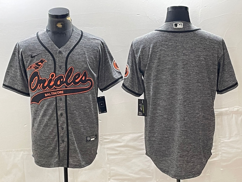 Baltimore Orioles Blank Grey Gridiron Cool Base Stitched Baseball Jersey baseball jersey product view 1