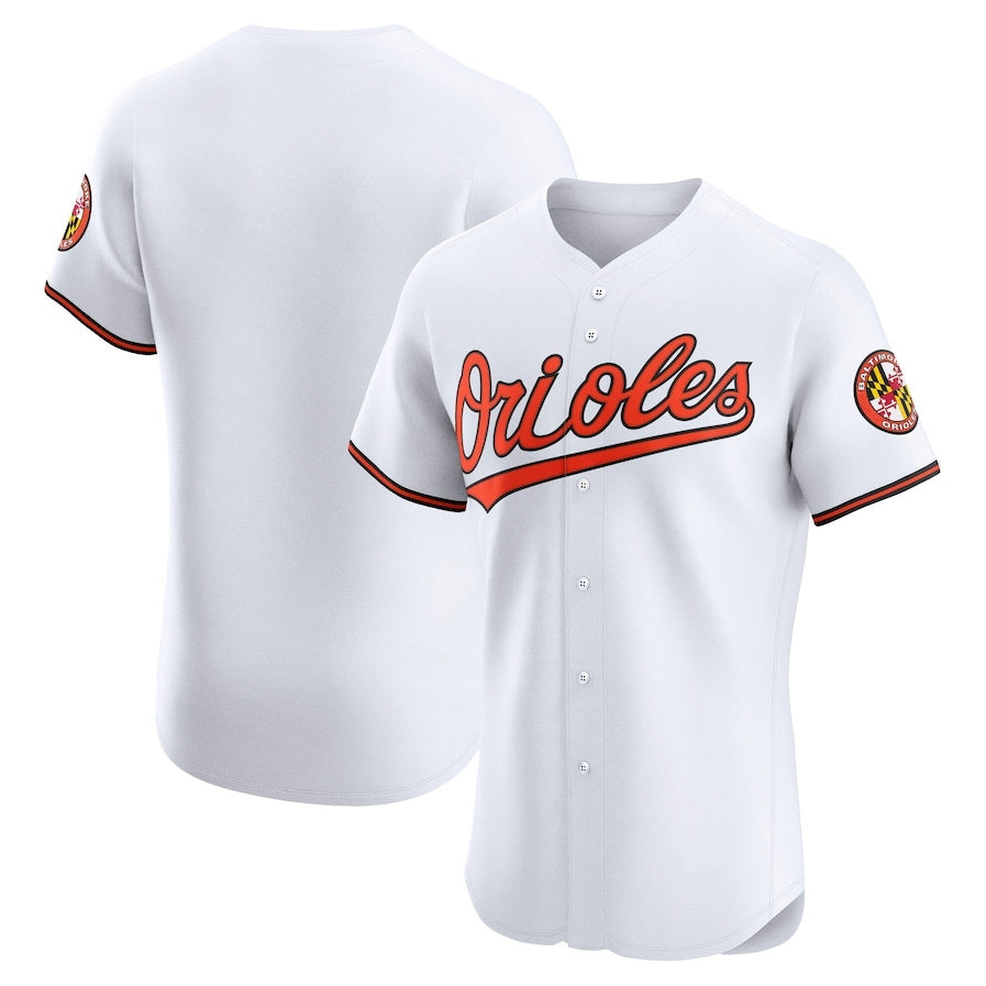 Baltimore Orioles Home Elite Jersey - White Stitched Baseball Jersey baseball jersey product view 1